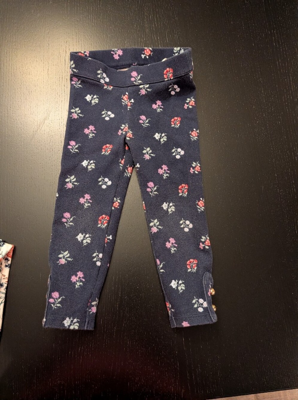 Janie and Jack Navy Floral Leggings